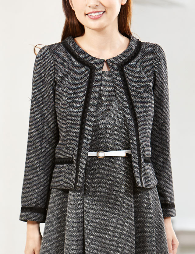 【アウトレット】ツイード リバーシブルジャケット