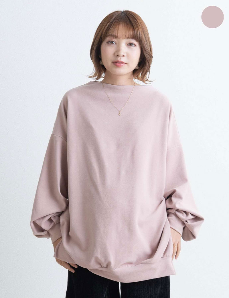 ボトルネックトップス 授乳服マタニティウェア 産前産後兼用