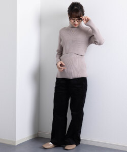 マタニティリブパンツ