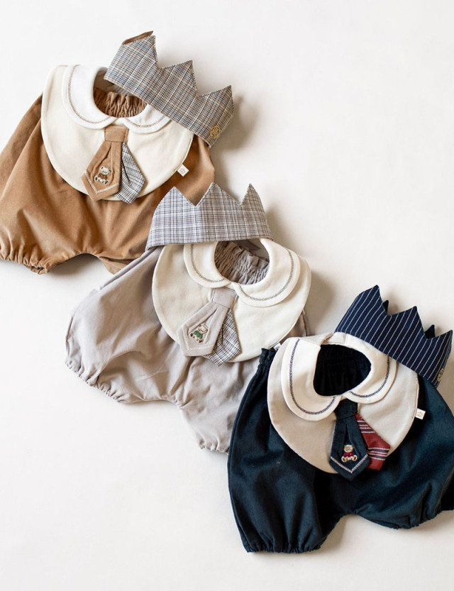 みるきぃまま クラウンベアとピンクローズのクリスマスギフトセット mocmof おめかしギフトセット ロイヤルベア スタイ ブルマ