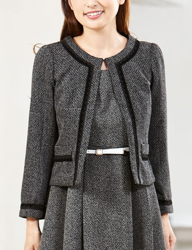 【アウトレット】ツイード リバーシブルジャケット