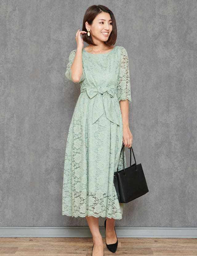 ｌｌサイズ 新品 ドレス マタニティ ワンピース 前が長め丈 大きいサイズ 結婚式 総レース 臨月 黒 ｍａｍｍｙ ｓｗｅｅｔ 交換無料 総レース