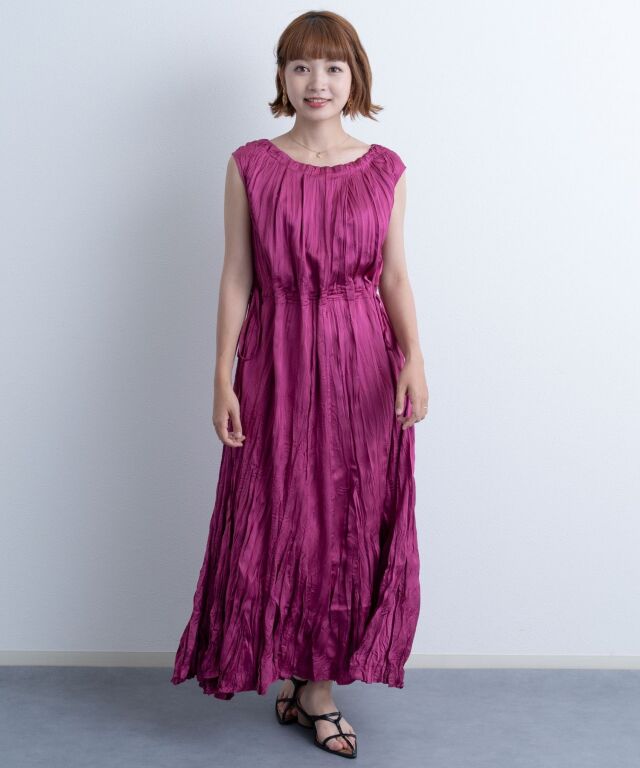 ランダムプリーツワンピース 授乳服マタニティウェア| マタニティ