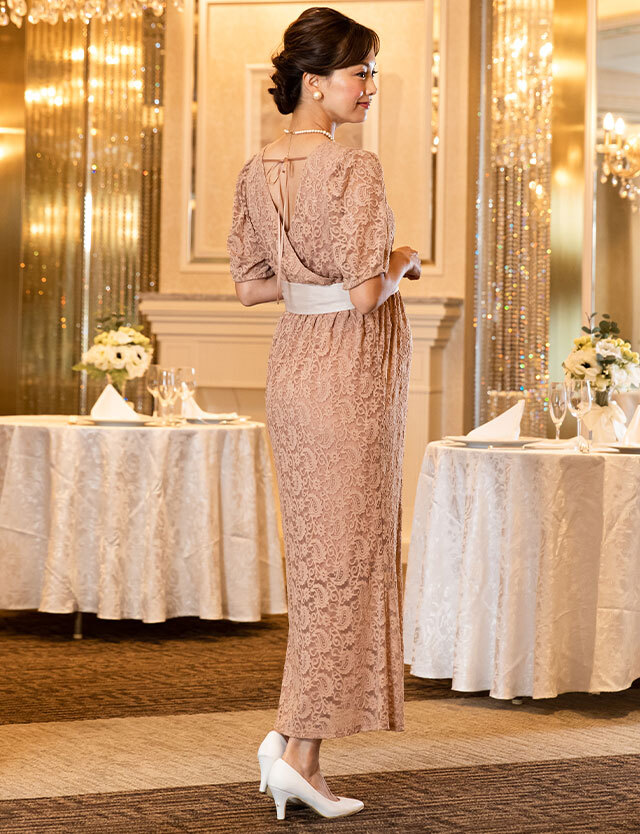 マーメイド 総レースワンピース 授乳服 マタニティ マーメイド 総レースワンピース 授乳服 マタニティ