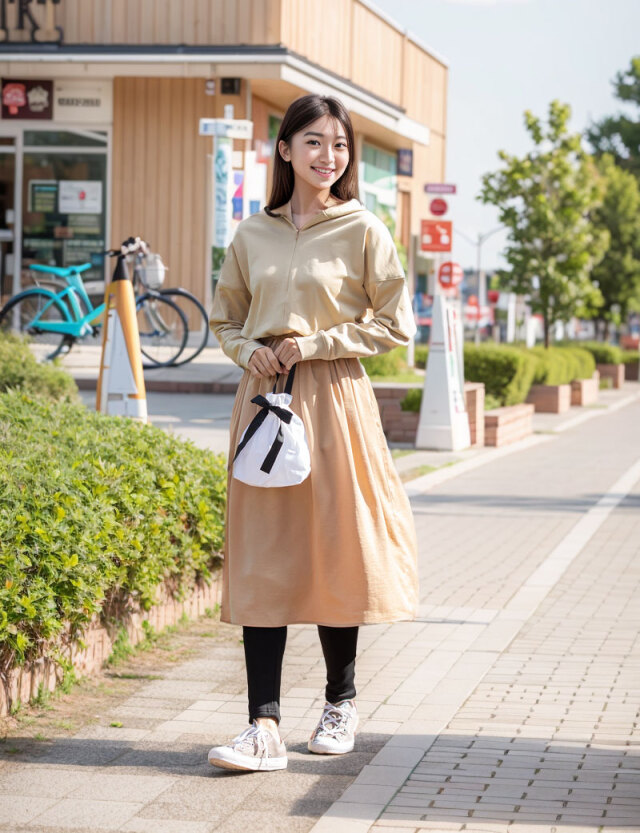 スウェット×サテン 異素材ドッキングパーカーワンピース 授乳服