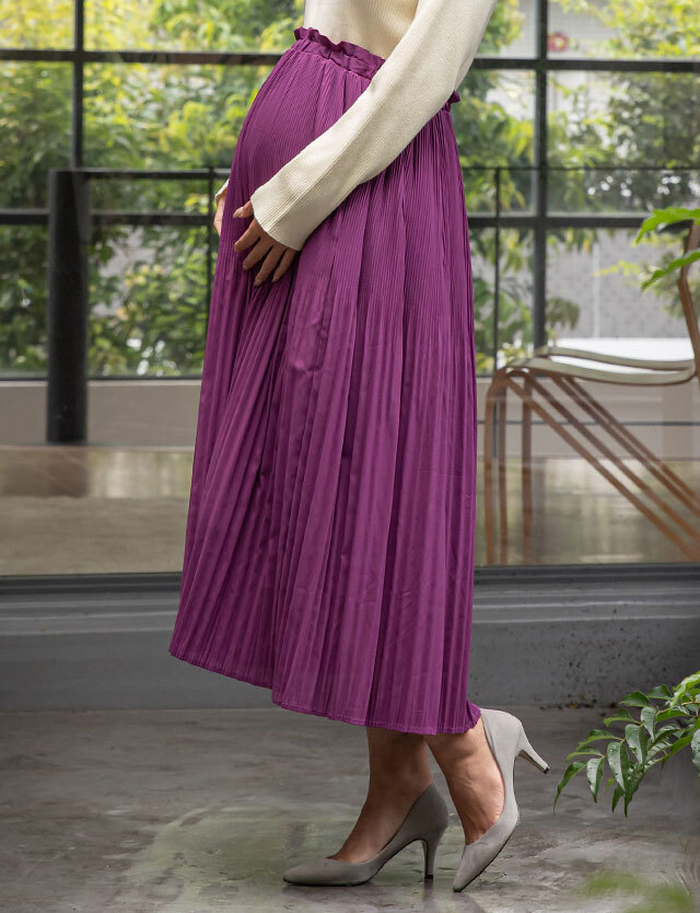 ワコールマタニティ ロング丈プリーツスカート ワコールマタニティ ロング丈プリーツスカート 【公式通販】