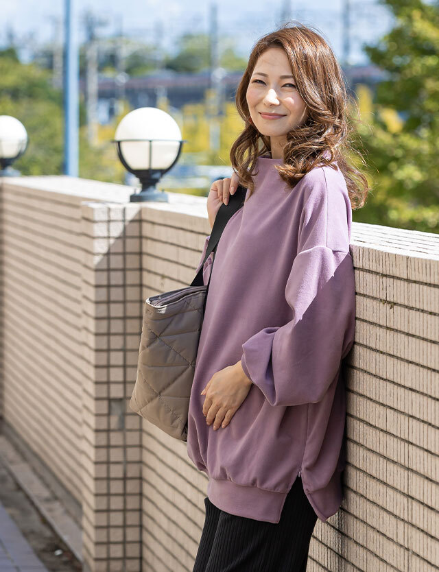 ボトルネックトップス 授乳服マタニティウェア 産前産後兼用 マタニティウェア 授乳服のスウィートマミー本店