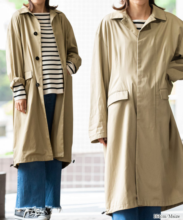 クレンゼ 抗菌・抗ウイルス素材 男女兼用3WAYコート 産前産後兼用