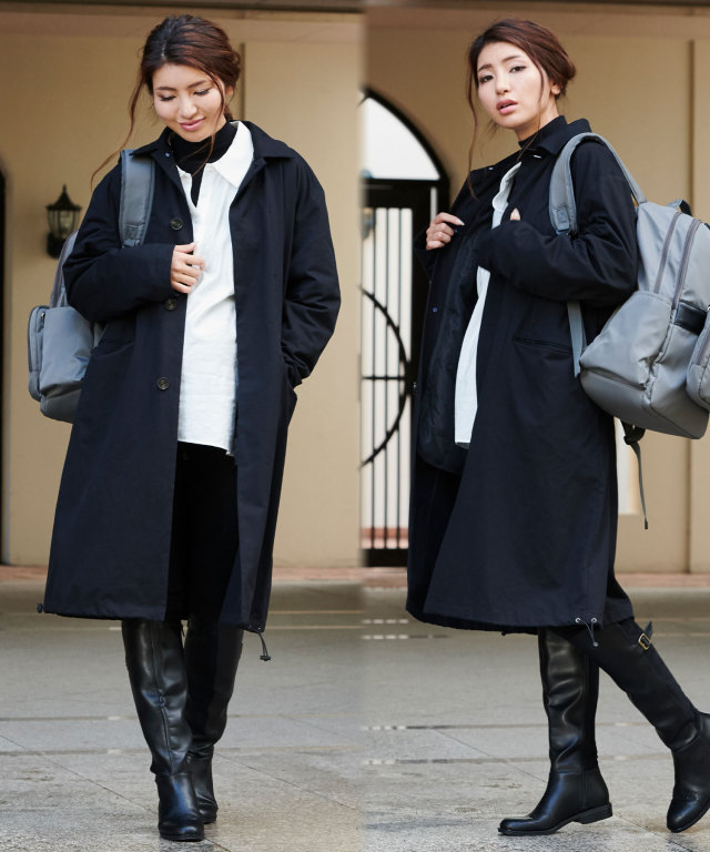 ⭐️新品未使用⭐️TMT ：ウールPコート（2013AＷ） クレンゼ 抗菌・抗ウイルス素材 男女兼用3WAYコート 産前産後兼用