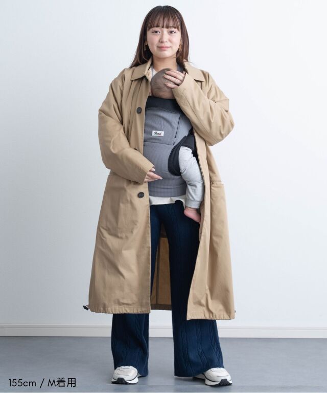 マイクワゾースキー 牛革 カウスキン ベルテッド レザーコート クレンゼ 抗菌・抗ウイルス素材 男女兼用3WAYコート 産前産後兼用