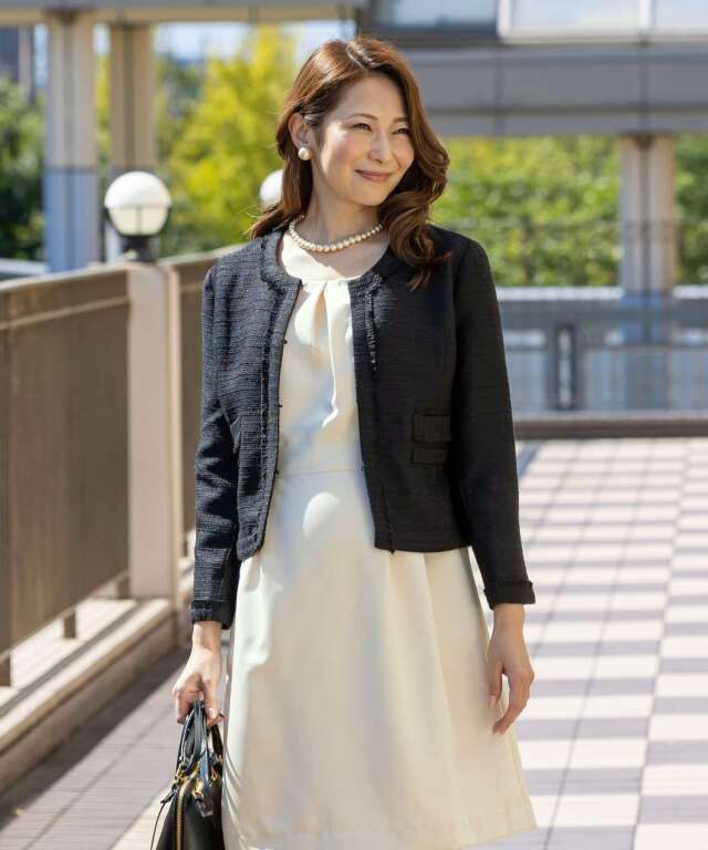 日本製 授乳服マタニティウェア グログランワンピース 7分袖