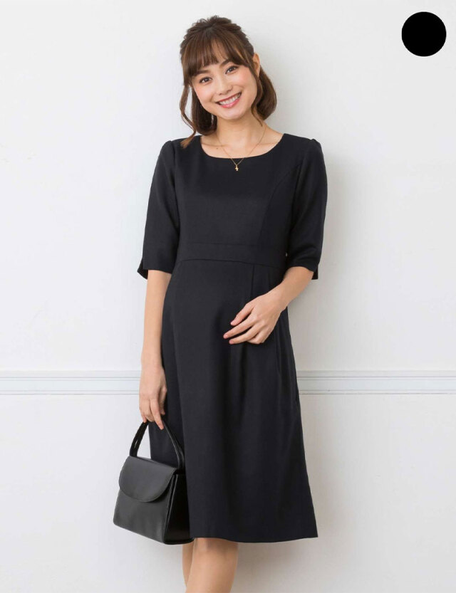 日本製 メリノウール フォーマルワンピース  マタニティ 授乳服 産後も使える【ご試着可】