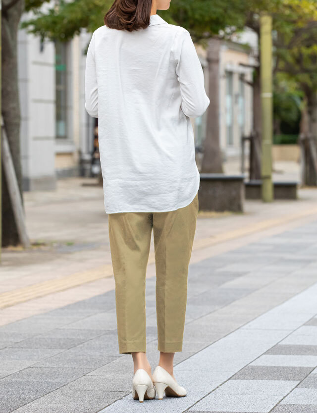 日本製 クレンゼ 抗菌 抗ウイルス素材 テーパードパンツ 産前産後兼用