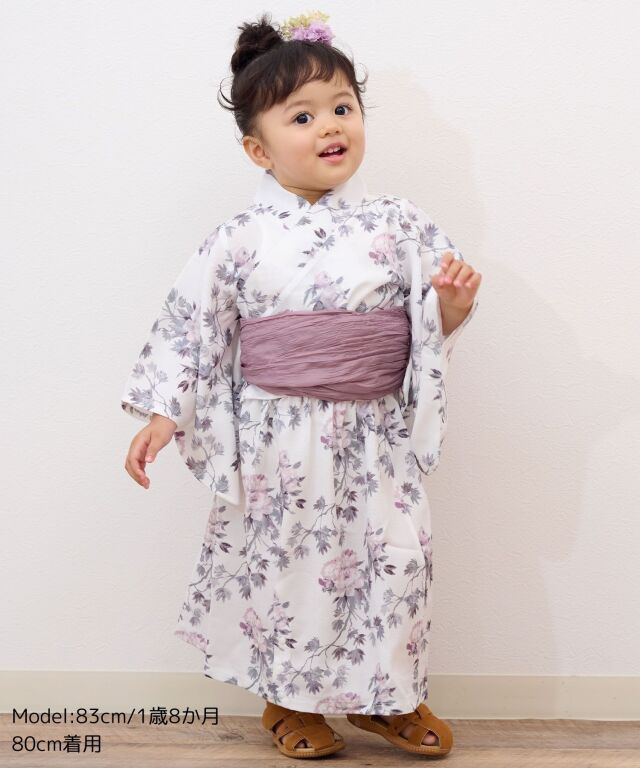 ベビー 女の子 浴衣 3点セット/ゆかた【咲む×DESIGNERS GUILD】EMU浴衣
