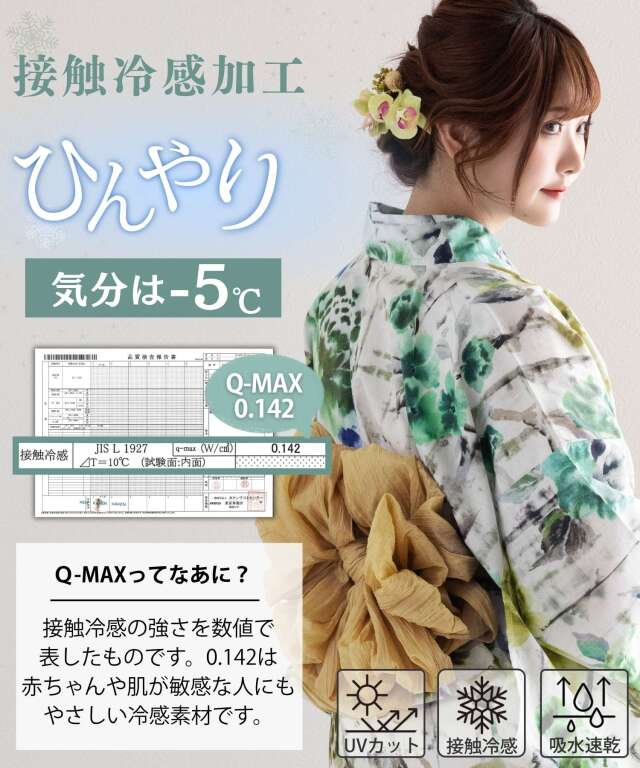 浴衣 6点セット(ゆかた・兵児帯・下駄・着付け説明書・腰ひも