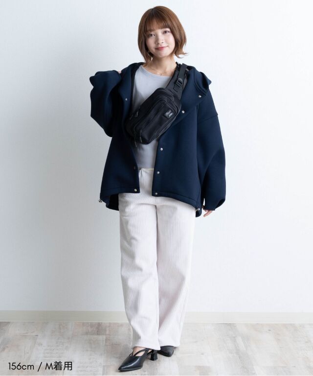 抱っこ・おんぶ対応 フーディーブルゾン | マタニティウェア・授乳服の