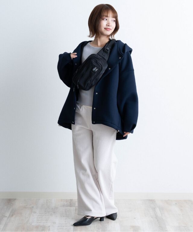抱っこ・おんぶ対応 フーディーブルゾン | マタニティウェア・授乳服の