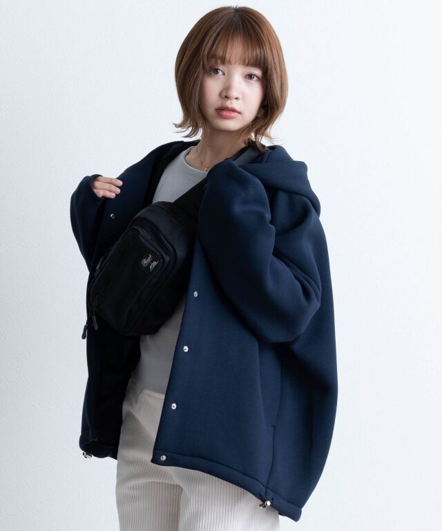 抱っこ・おんぶ対応 フーディーブルゾン | マタニティウェア・授乳服の