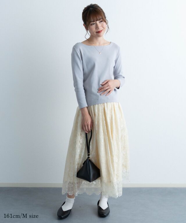 プレーンニット 付け襟 長袖トップス レディース | マタニティウェア