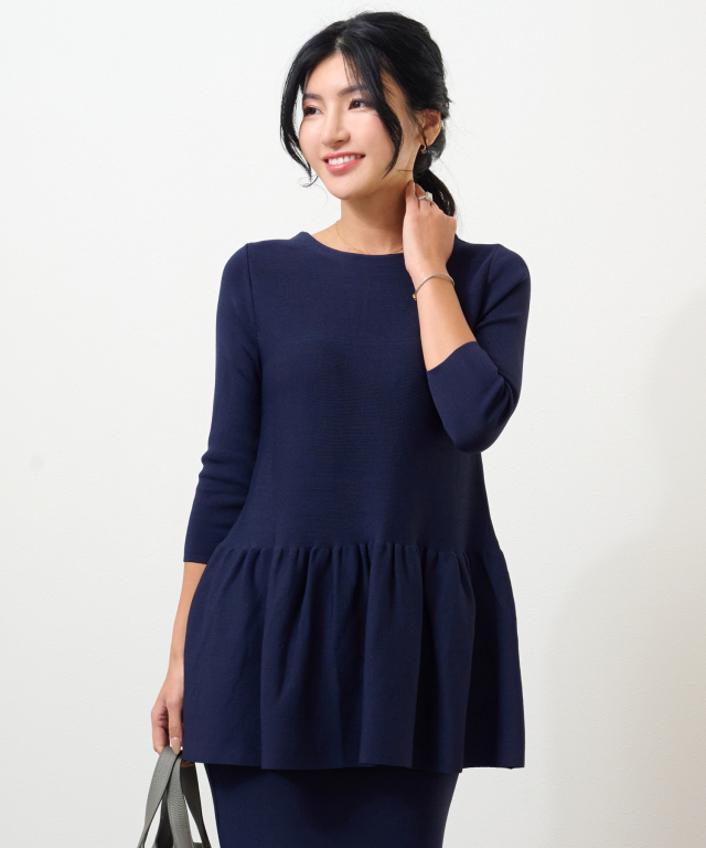 前後2WAYブラウス風ニット セットアップ | マタニティウェア・授乳服の