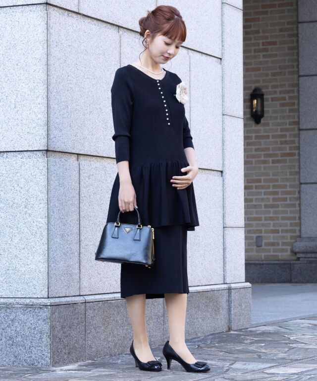 前後2WAYブラウス風ニット セットアップ | マタニティウェア・授乳服の