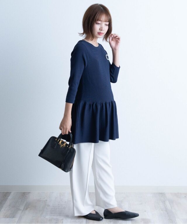 前後2WAYブラウス風ニット セットアップ | マタニティウェア・授乳服の