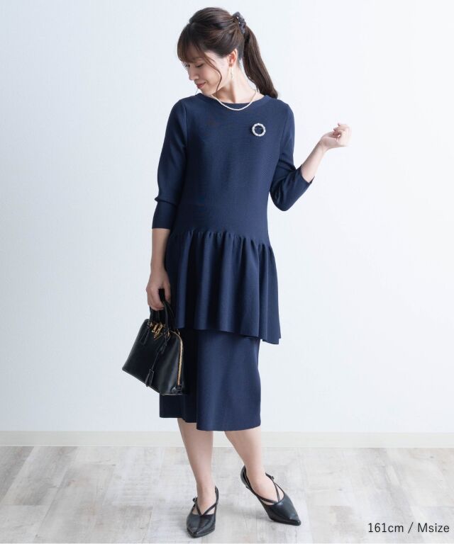 前後2WAYブラウス風ニット セットアップ | マタニティウェア・授乳服の