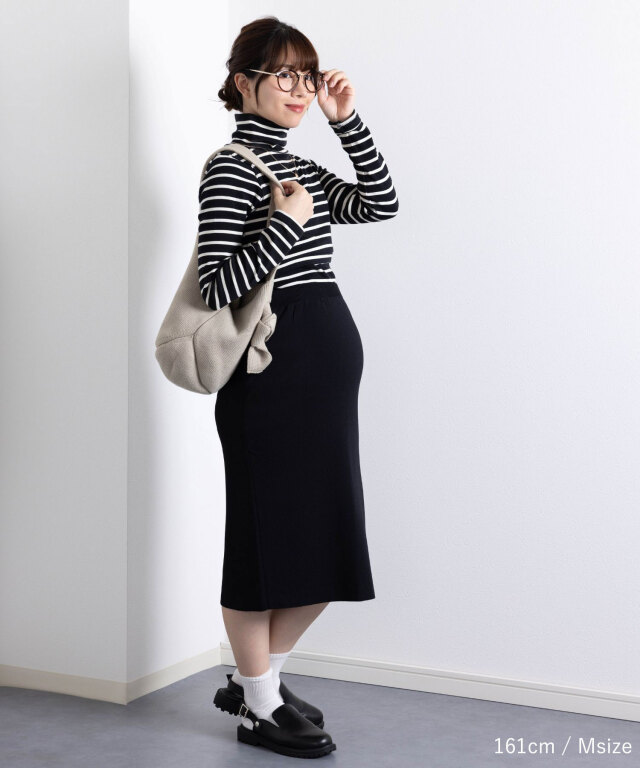 マタニティ対応ニットタイトロングスカート | マタニティウェア・授乳