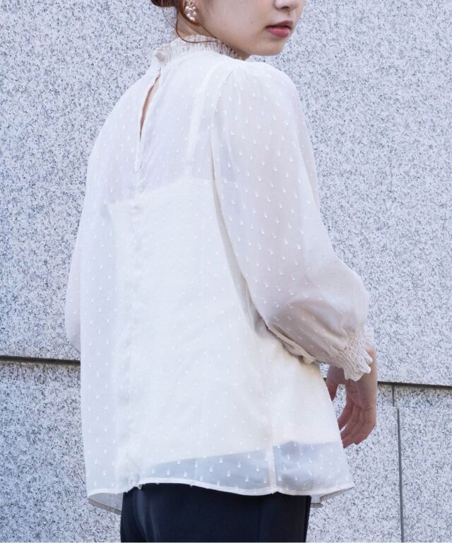 ドビーシフォン シャーリングブラウス | マタニティウェア・授乳服の