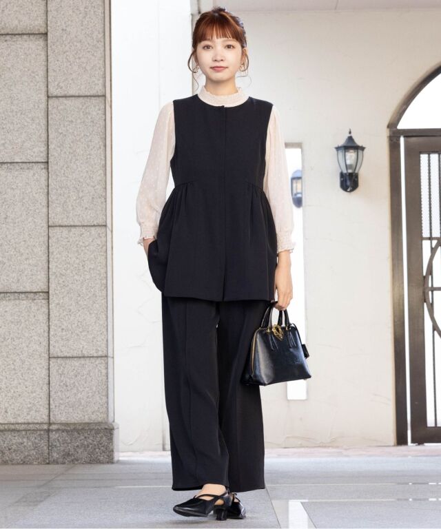 ドビーシフォン シャーリングブラウス | マタニティウェア・授乳服の