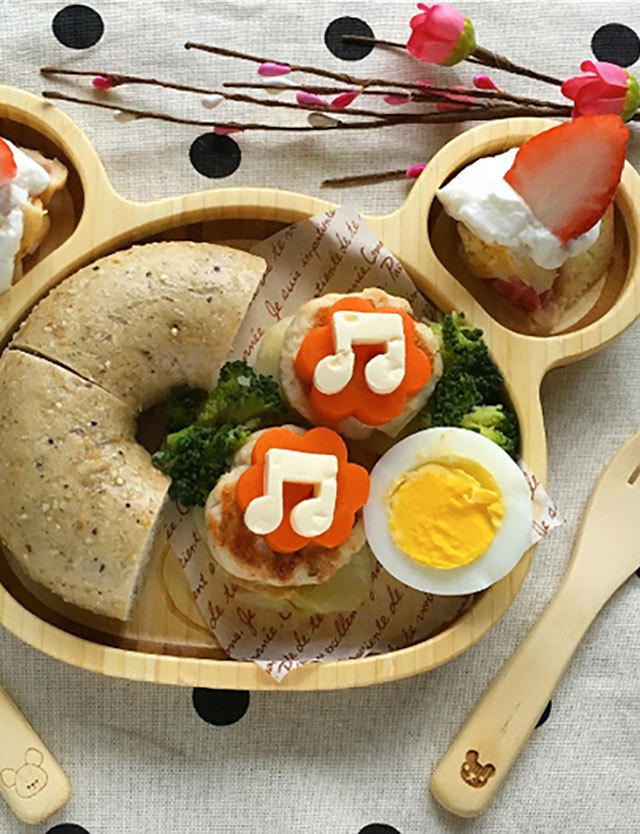 名入れあり 日本製竹食器ジャッキーランチプレートカトラリーセット