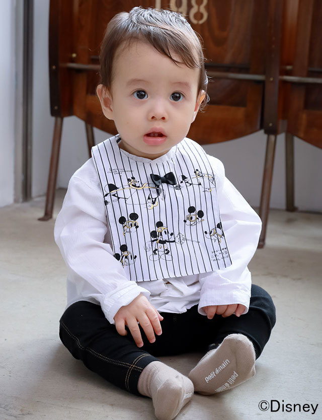 ディズニー ミッキー ミニー 先染めストライプスタイ