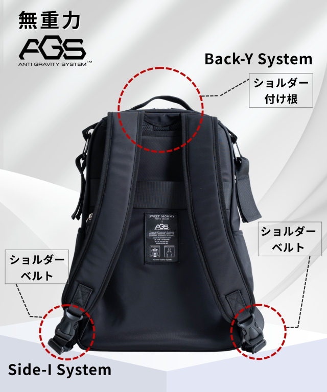 軽さも収納力も叶える！マザーズリュック 2フロア 無重力AGS 2層式