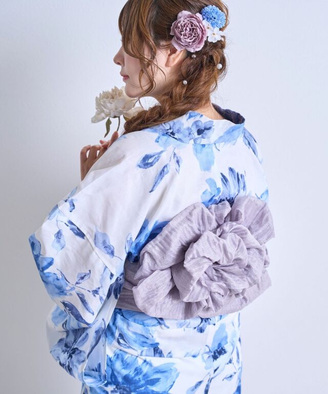 浴衣【爽華】 7点セット(ゆかた・兵児帯・下駄・腰ひも・着付け説明書