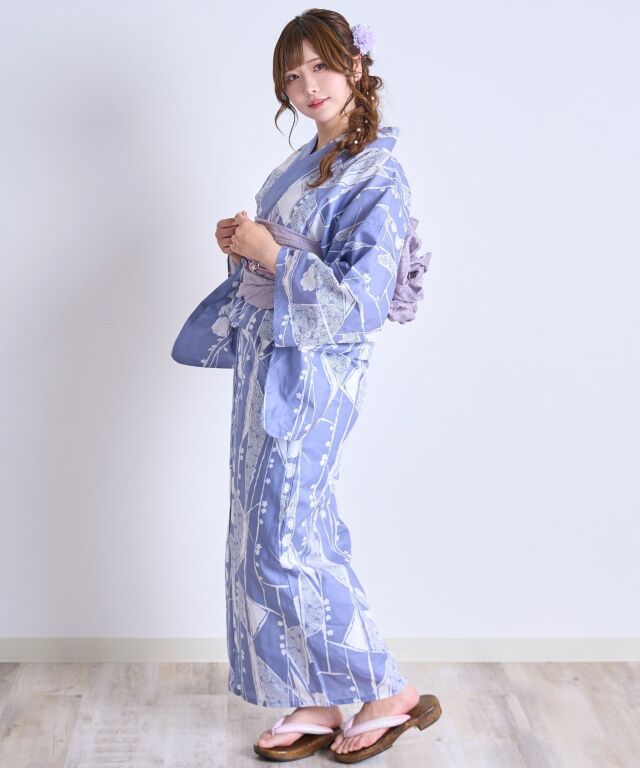 浴衣【涼竹】 7点セット(ゆかた・兵児帯・下駄・腰ひも・着付け説明書