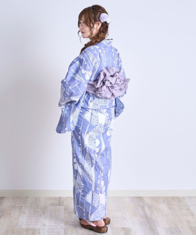 浴衣【涼竹】 7点セット(ゆかた・兵児帯・下駄・腰ひも・着付け説明書