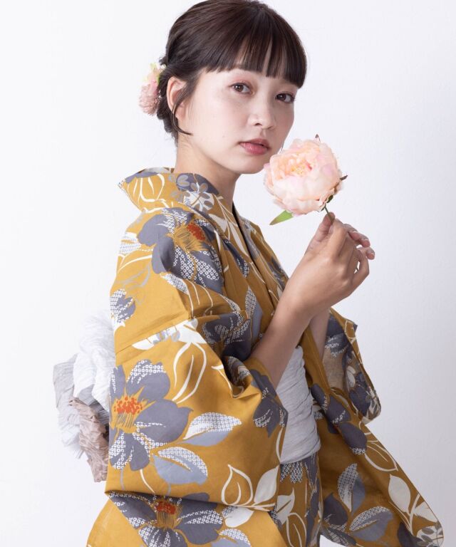 華やか兵児帯(単品) グラデーション ラメ入り シワ加工 レース【EMU-咲