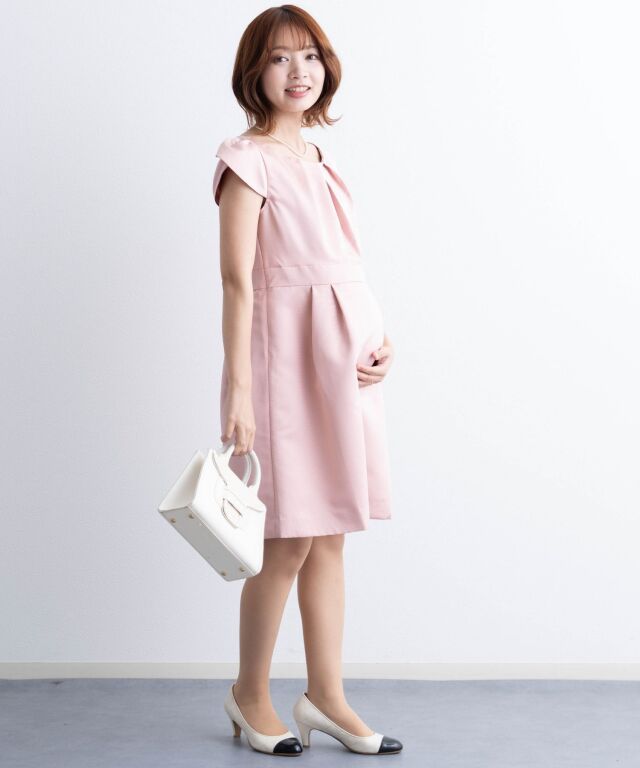 授乳服マタニティウェア 日本製 チューリップスリーブ グログラン