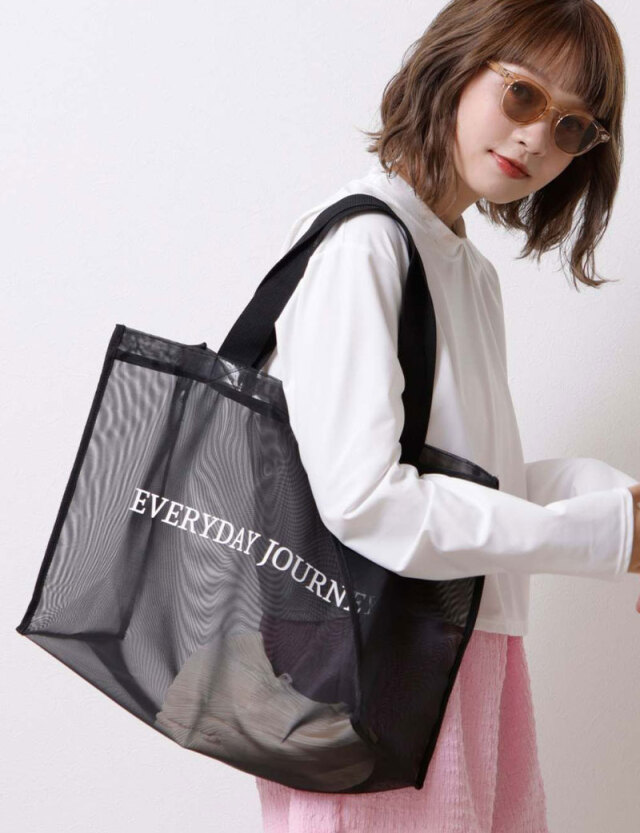 ロゴ入り 特大メッシュトートバッグ Everyday Journey スウィートマミー本店 ロゴ入り 特大メッシュトートバッグ Everyday Journey スウィートマミー本店