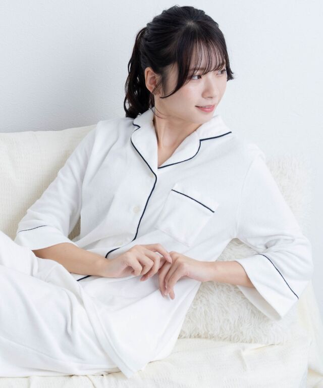 開襟ナイティ 上下2点セット 産前産後兼用 授乳服マタニティウェア