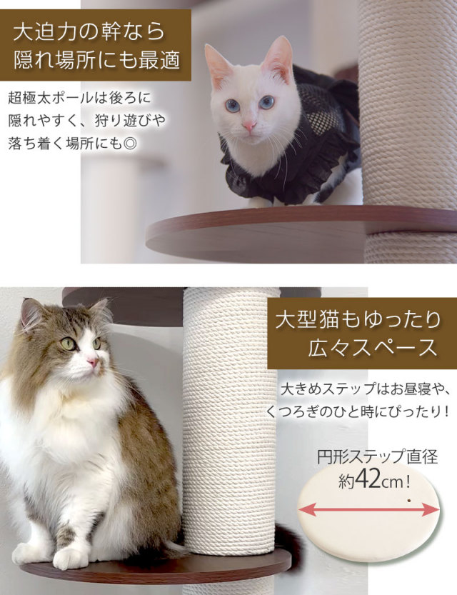 ONEKOSAMA 日本製 木製 キャットタワー SINGLE シングル