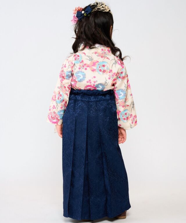 キッズ袴 本格 袴風 和装 2点セット 上下セット 卒園式/お正月