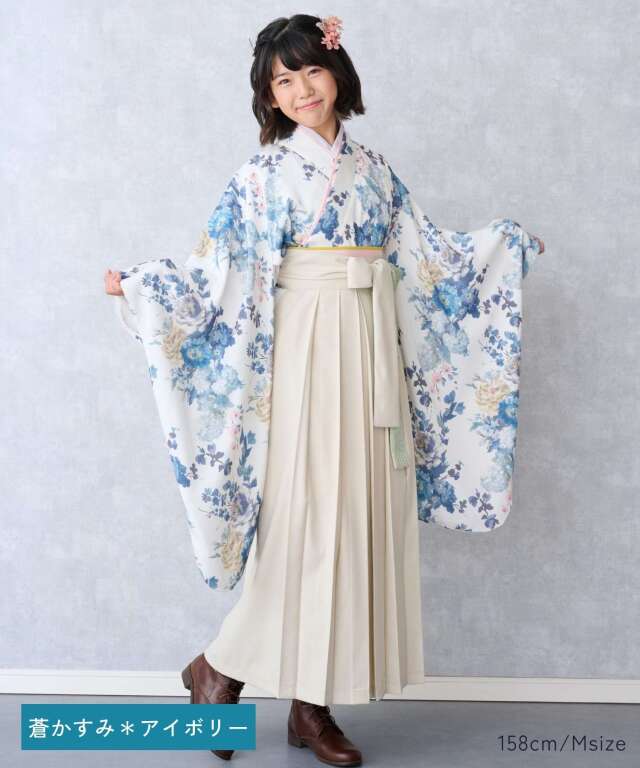 小学生 卒業式袴 半襦袢付き 袴セット 着付け不要 小学生袴 卒業袴