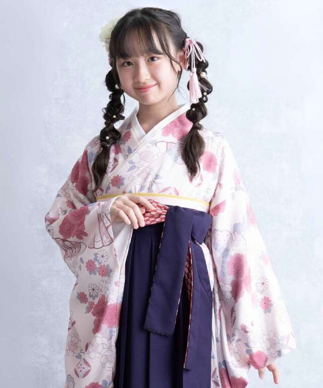 小学生 卒業式袴 半襦袢付き 袴セット 着付け不要 小学生袴 卒業袴