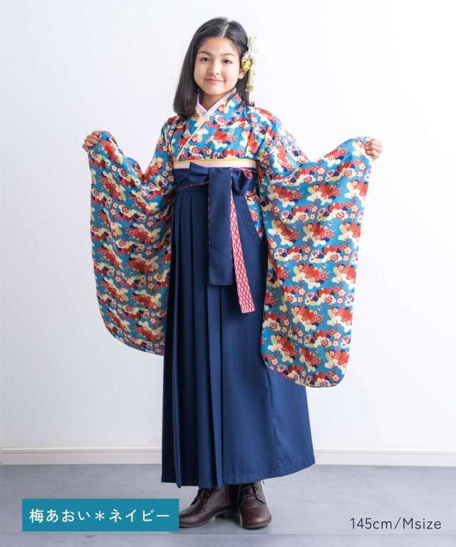小学生 卒業式袴 半襦袢付き 袴セット 着付け不要 小学生袴 卒業袴