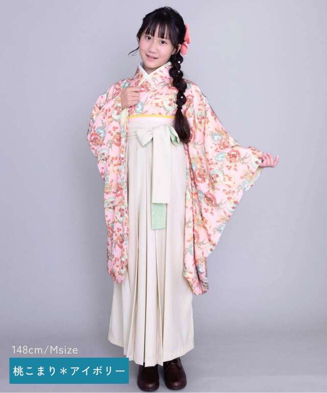 小学生 卒業式袴 半襦袢付き 袴セット 着付け不要 小学生袴 卒業袴