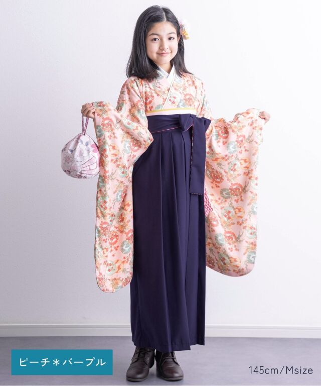 小学生 卒業式袴 半襦袢付き 袴セット 着付け不要 小学生袴 卒業袴