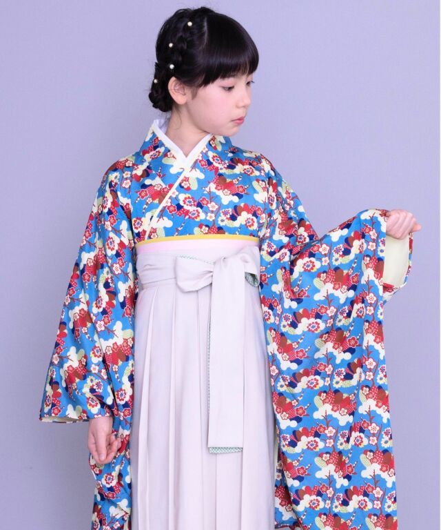 小学生 卒業式袴 半襦袢付き 袴セット 着付け不要 小学生袴 卒業袴