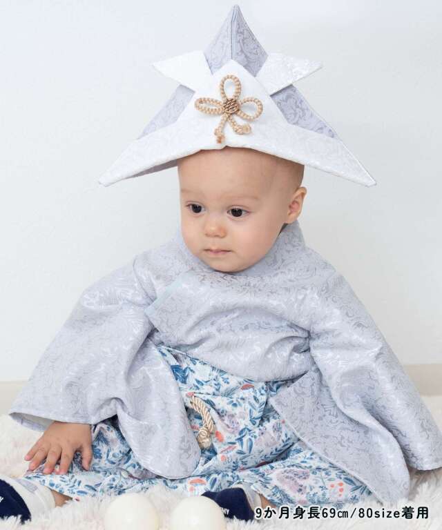 ちりめん華やぎ 2ピースベビー袴 50 60 70 80 90 | マタニティウェア