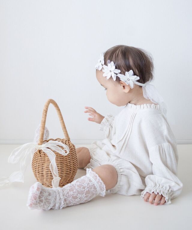 ナチュラルリネン ロンパース ベビー服 選べる袖 | マタニティウェア